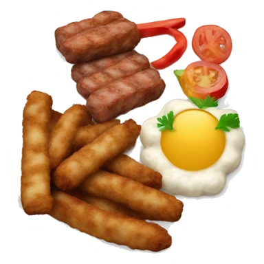 A Plate of Cevapcici an Pommes sticker
