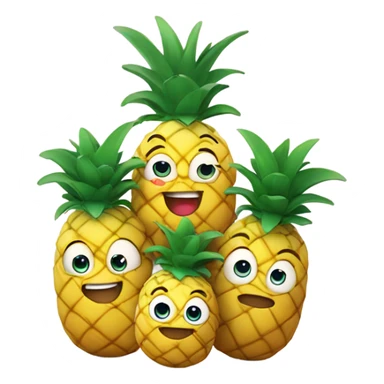 4 pineapple friend- love sticker