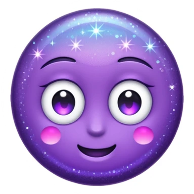 glitter purple no cancel sticker