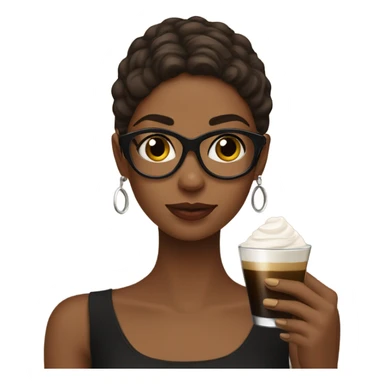 Girl with an espresso martini sticker