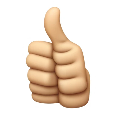 Thumbs up but the finger points forward sticker