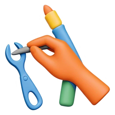 Clay modeling icon, colorful plasticine being shaped into a figure, sculpting tools, minimalistic style, clean lines, transparent background. sticker