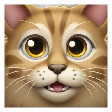 	A scared, wide-eyed cat with bristled fur, as if frightened, resembling the “scared face” emoji. sticker
