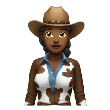 Cow-girl sticker