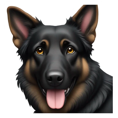 Black german shepherd sticker
