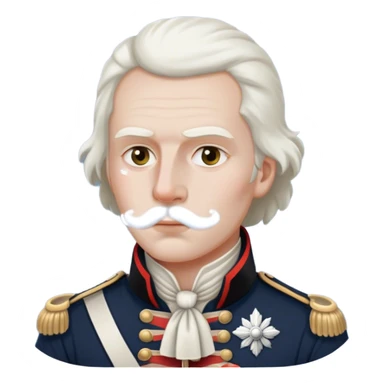 British revolutionary war soldier with white powder around his nose  sticker