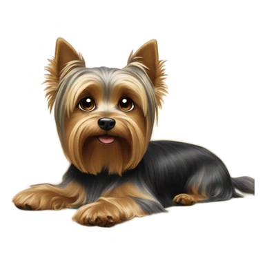 Yorkie watching football  sticker
