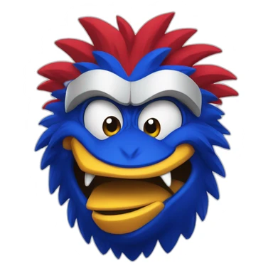 angry jayhawk mascot sticker