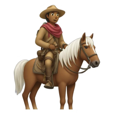 nomad on horseback sticker