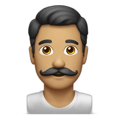 Homme avec une moustache carré  sticker