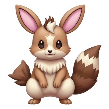 Lopunny-Buneary-Eevee-Furret-Linoone-fusion (full body) sticker
