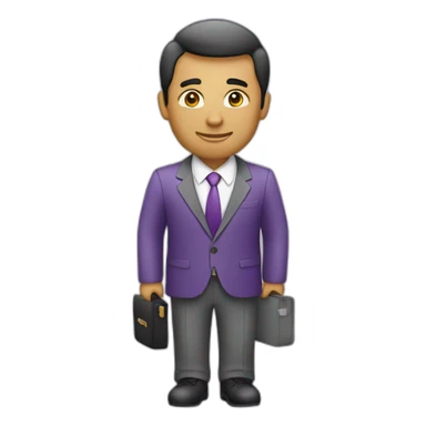business trip purple icon sticker