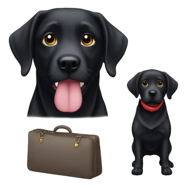 black lab with a yamaka on sticker