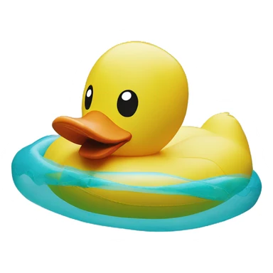 inflatable duck on pool sticker