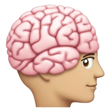 A light pink brain a book sticker