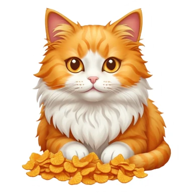cat with cornflakes sticker