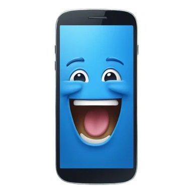 Smartphone BLUE laughing sticker
