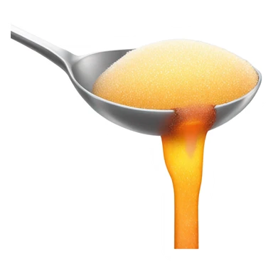 Cooking sugar on a spoon with a lighter  sticker