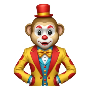 Monkey clown  sticker