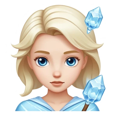Girl with ice powers sticker