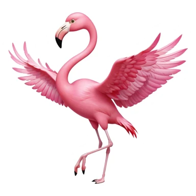 Flamingo flying sticker