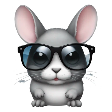 Chinchilla with sunglasses  sticker