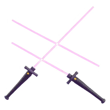 duas espadas laser lutando sticker