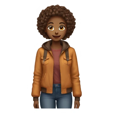 Girl withe autumn cute outfit  sticker