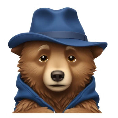 paddington-bear sitting eyes closed sticker