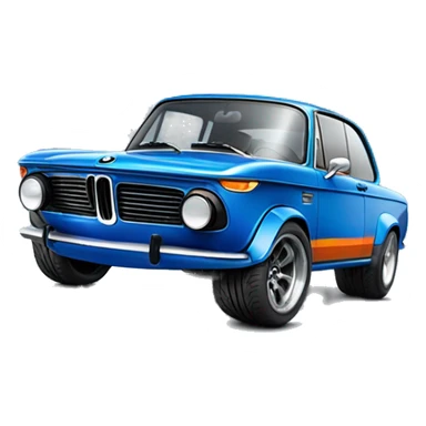 Blue BMW 2002 hot wheels  sticker