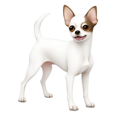 White Chihuahua with brown eyes ￼ sticker