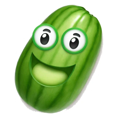 smiley with cucumbers sticker