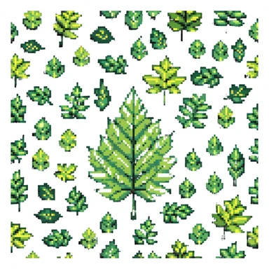 green leaf sticker