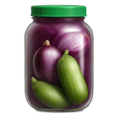 Pickle red onions in a jar sticker
