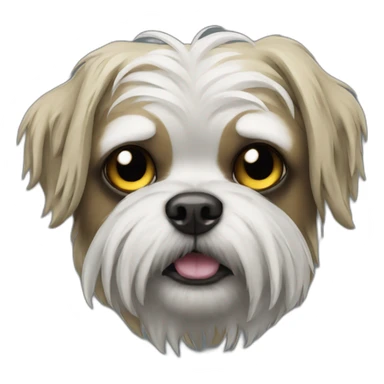 A shitzu dog zombie costume sticker