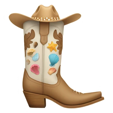 Beach cowgirl boots sticker