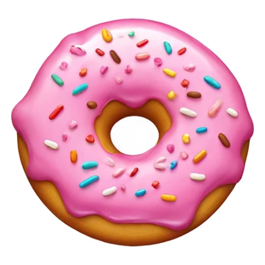 Cute donut surrounded by hearts sticker