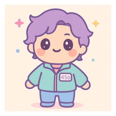 Player 456 From Squid Games sticker