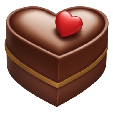 Heart shaped chocolate box sticker
