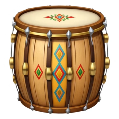 Ceremonial drum colored sticker