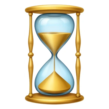 hourglass morphing fading into checkmark  sticker