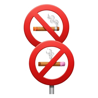 minimalist stop sign with cigarette, vape behind the stop sign in the middle. sticker
