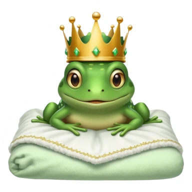 Princess frog in bed sticker