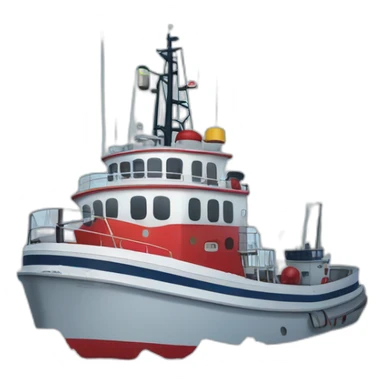 an offshore tug decorated for christmas cruising through ice pack sticker