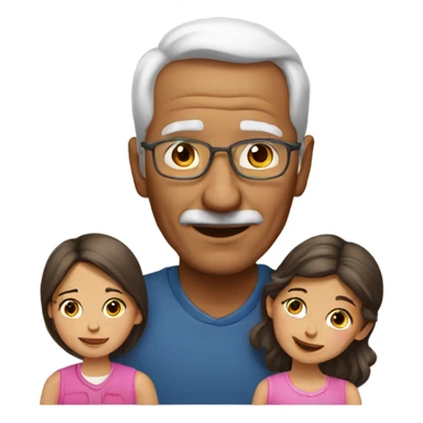 A grandfather with his daughter  sticker