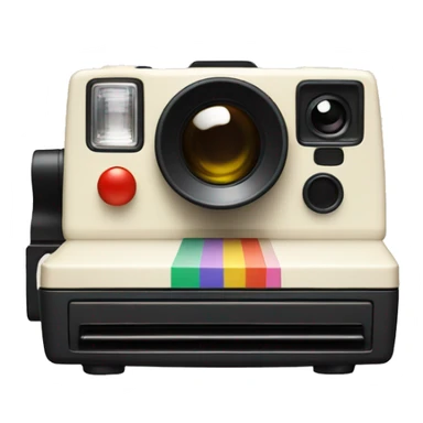 a simple polaroid camera, just the object itself sticker
