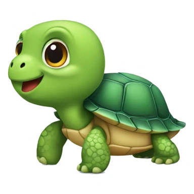 A cute little turtle with a task list including check mark sticker