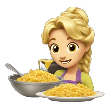 Raiponce fait cuisine sticker