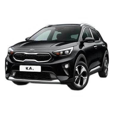 Black Kia stonic in 45 front view sticker