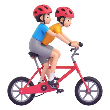 cute kid bike, two main wheels and two smaller support wheels sticker